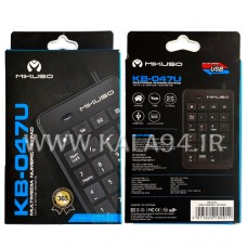 کیبورد سیمی MIKUSO KB-C047U / کیبورد با کابل 1.5 متر / دارای 23 کلید / کلید HOME و TAB و E-MAIL و CALCULATOR / کیبورد کلید با دقت و مقاومت بسیار بالا در ضرب مداوم / درگاه USB